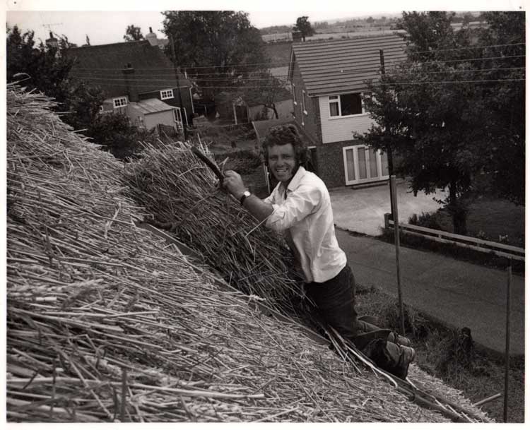 My dad enjoying his job