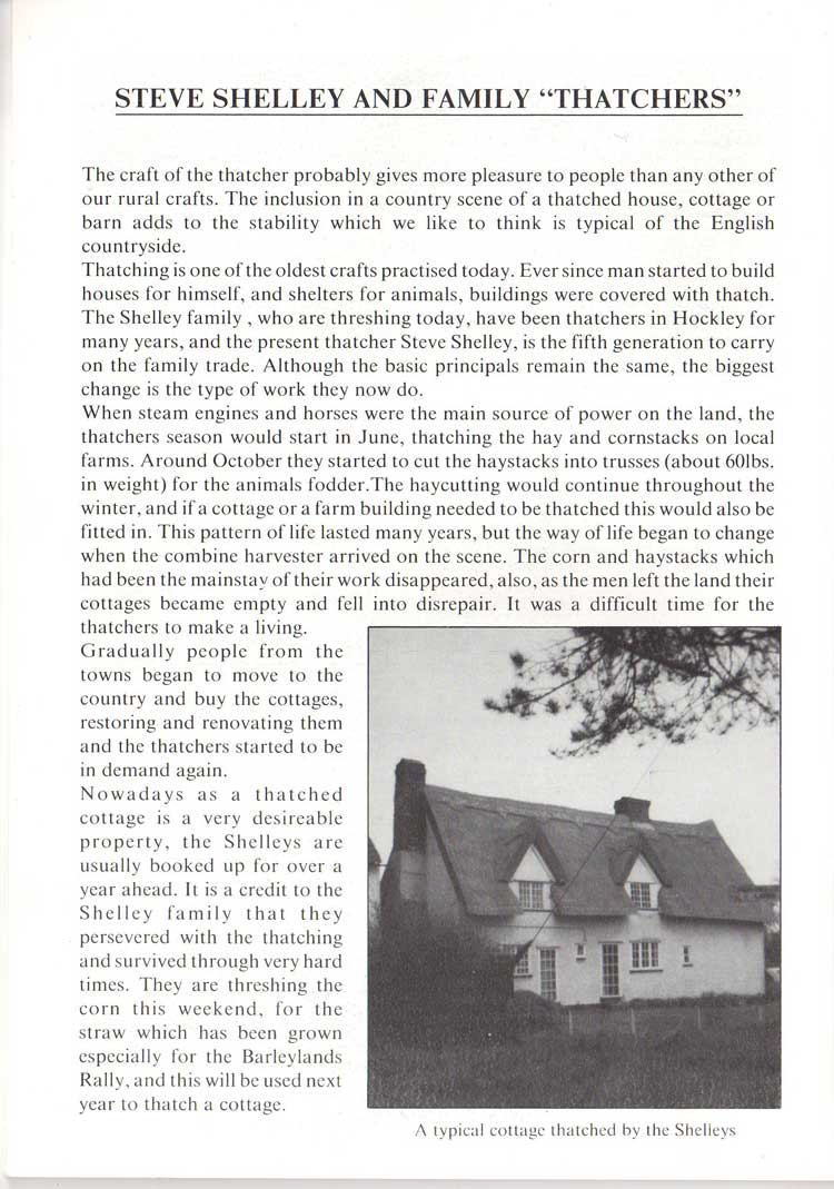 Article on my dad and grandad from 1990 edition of Barleylands (Essex show) guide